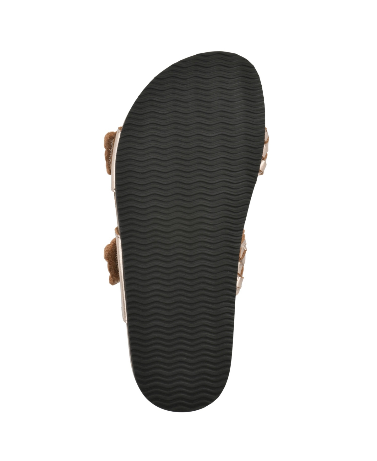 White Mountain Women's Hey Hey Round Toe Flat Sandals In Rosegold Metallic