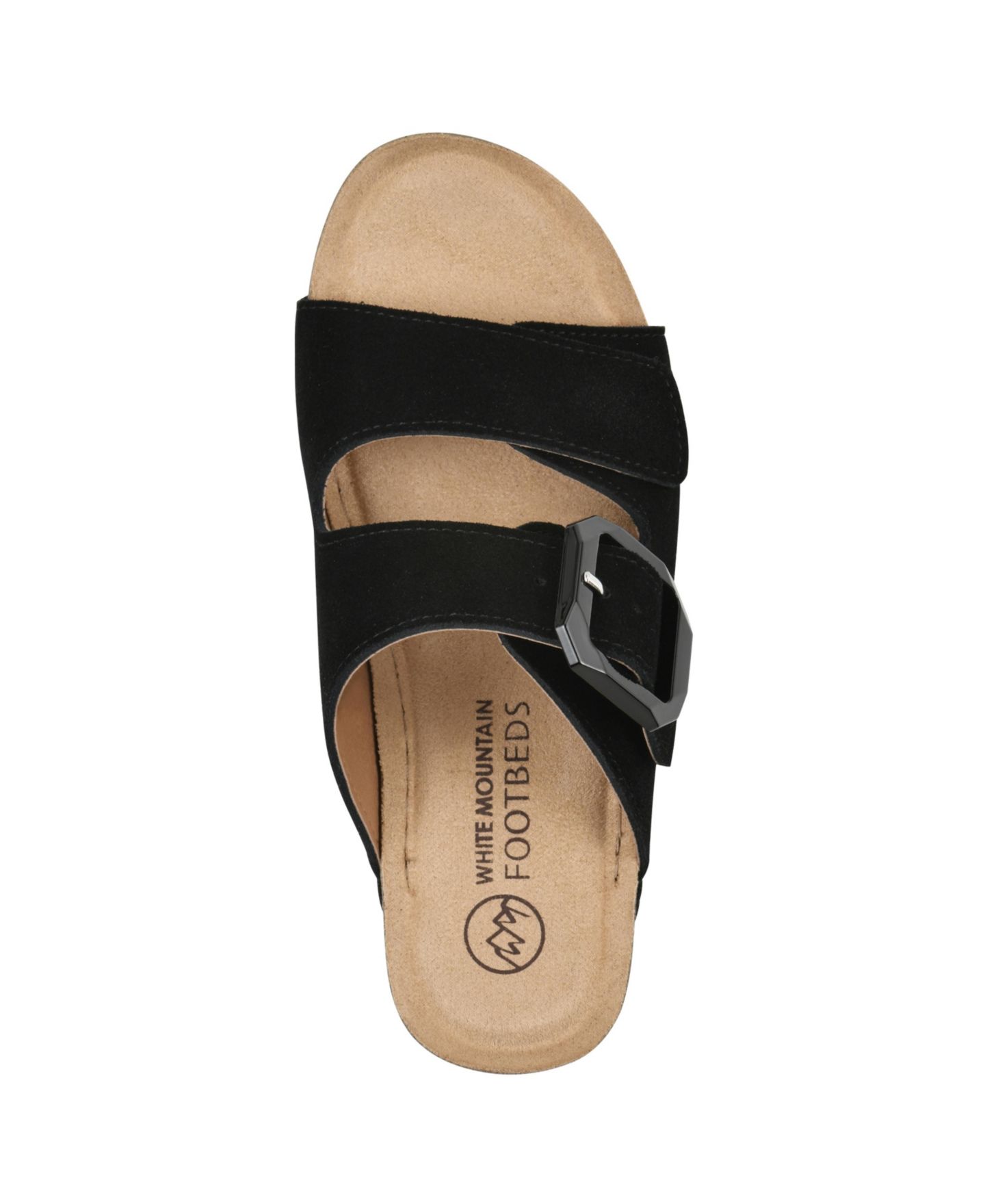 Женские сандалии White Mountain Fearful Slip-On Wedge, цвет: Чёрный замшевый — фото 4