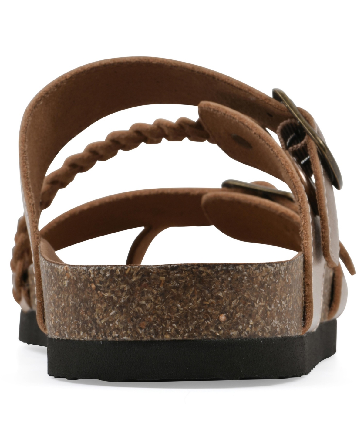 White Mountain Women's Hammy Round Toe Flat Sandals In Rosegold Leather