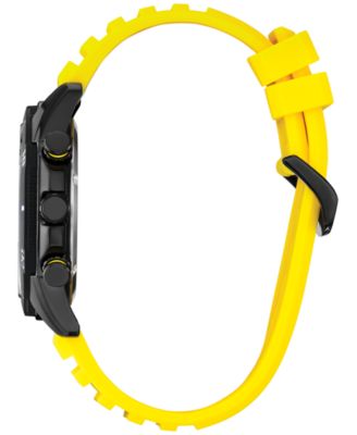 Men's Sport Casual Brycen Yellow Silicone Strap Watch 44.8mm
