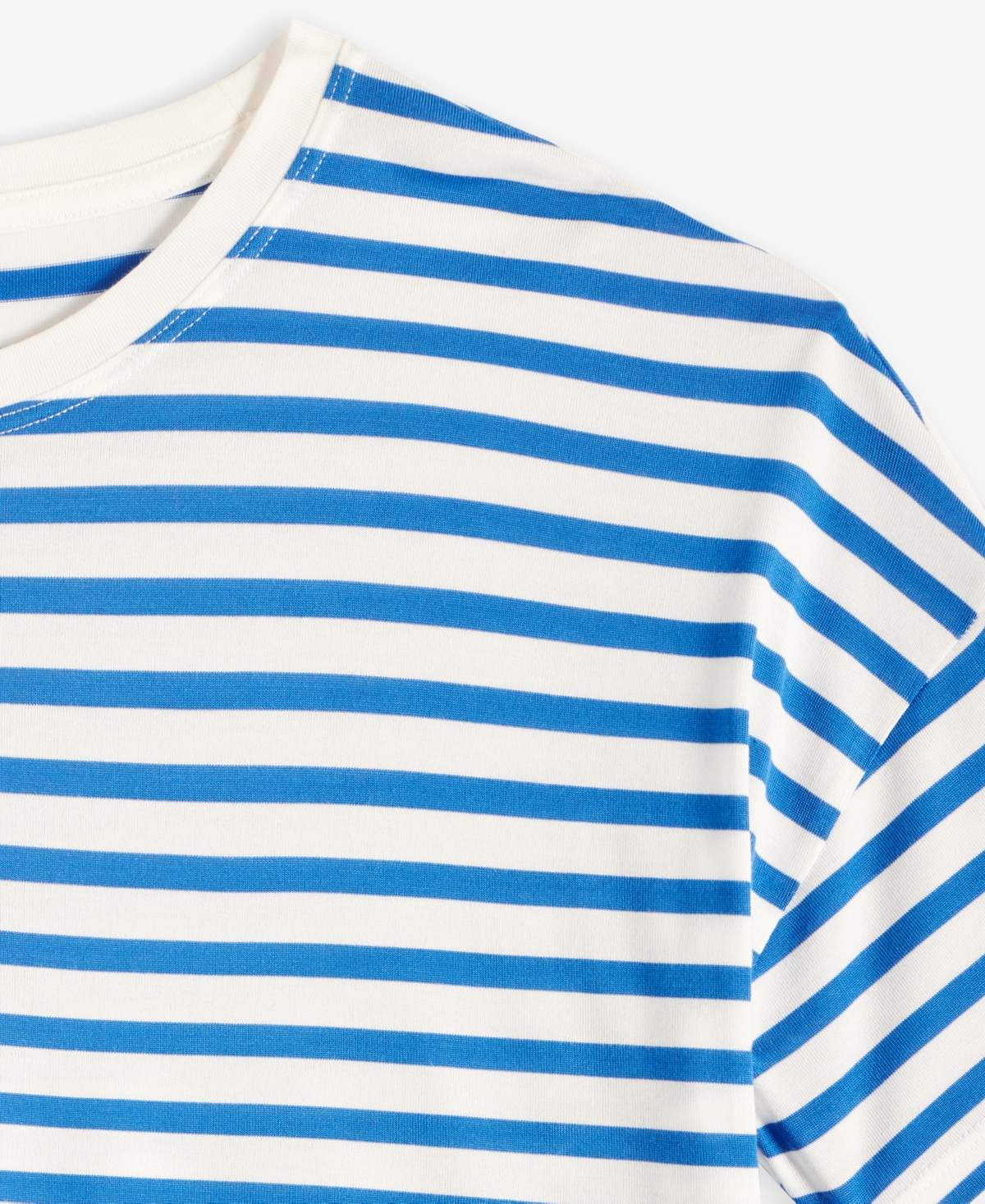 On 34th Women's Knit Easy Short-sleeve Striped T-shirt, Exclusively At Macy's In Beach Blue
