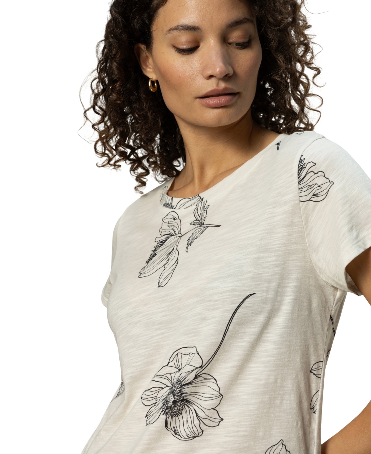 Sanctuary Women's Perfect Pull On T-shirt In Sketched Botanic