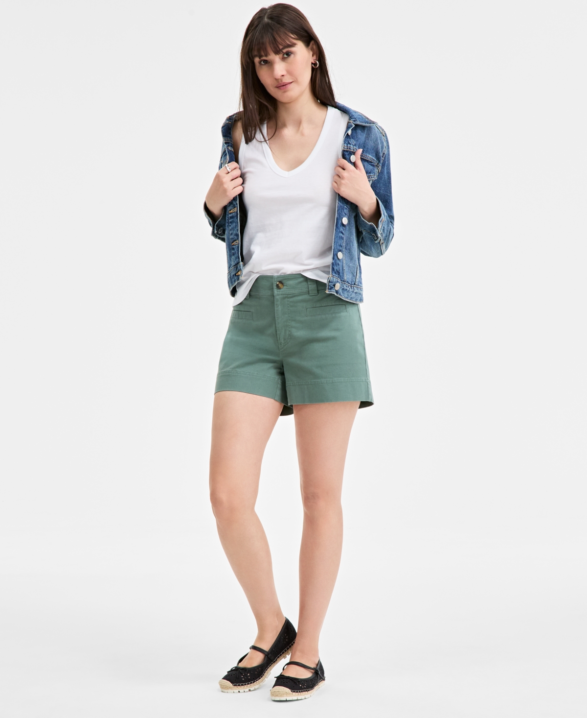 On 34th Women's V-neck Sleeveless Tank Top, Exclusively At Macy's In Bright White