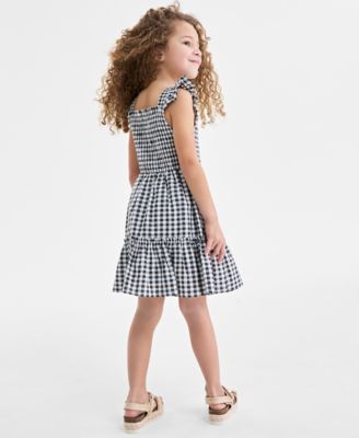 Mommy & Me Gingham Tiered Smocked Dress - Little Girl, Exclusively at Macy's