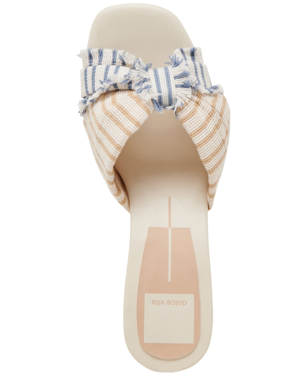 Dolce Vita Izra Sandal In Blue Multi Striped Fabric