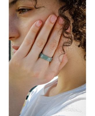 Gale — Cyan square jade ring