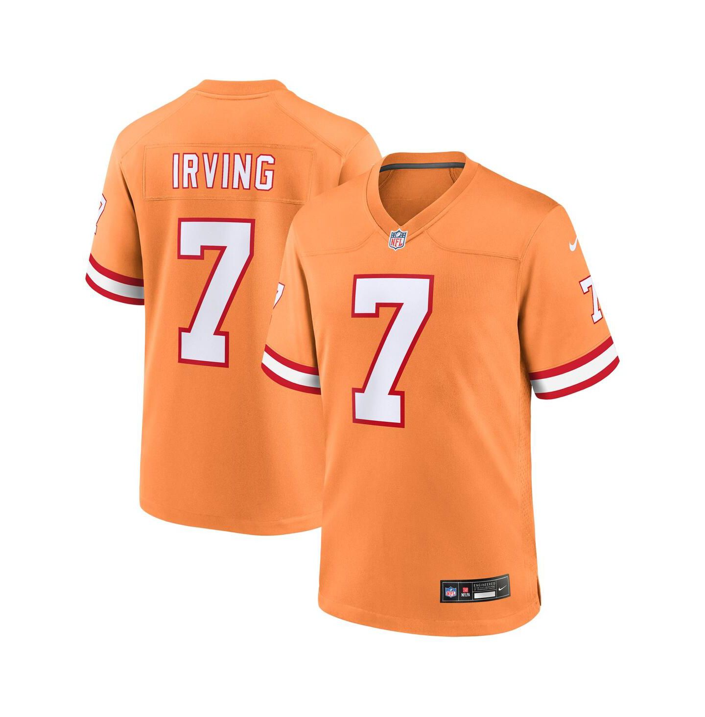 Мужской топ Nike Bucky Irving Orange Tampa Bay Buccaneers Alternate Game Jersey — фото 1