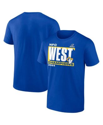 Fanatics - Men's Royal Los Angeles Rams 2024 NFC West Division Champions Conquer T-shirt