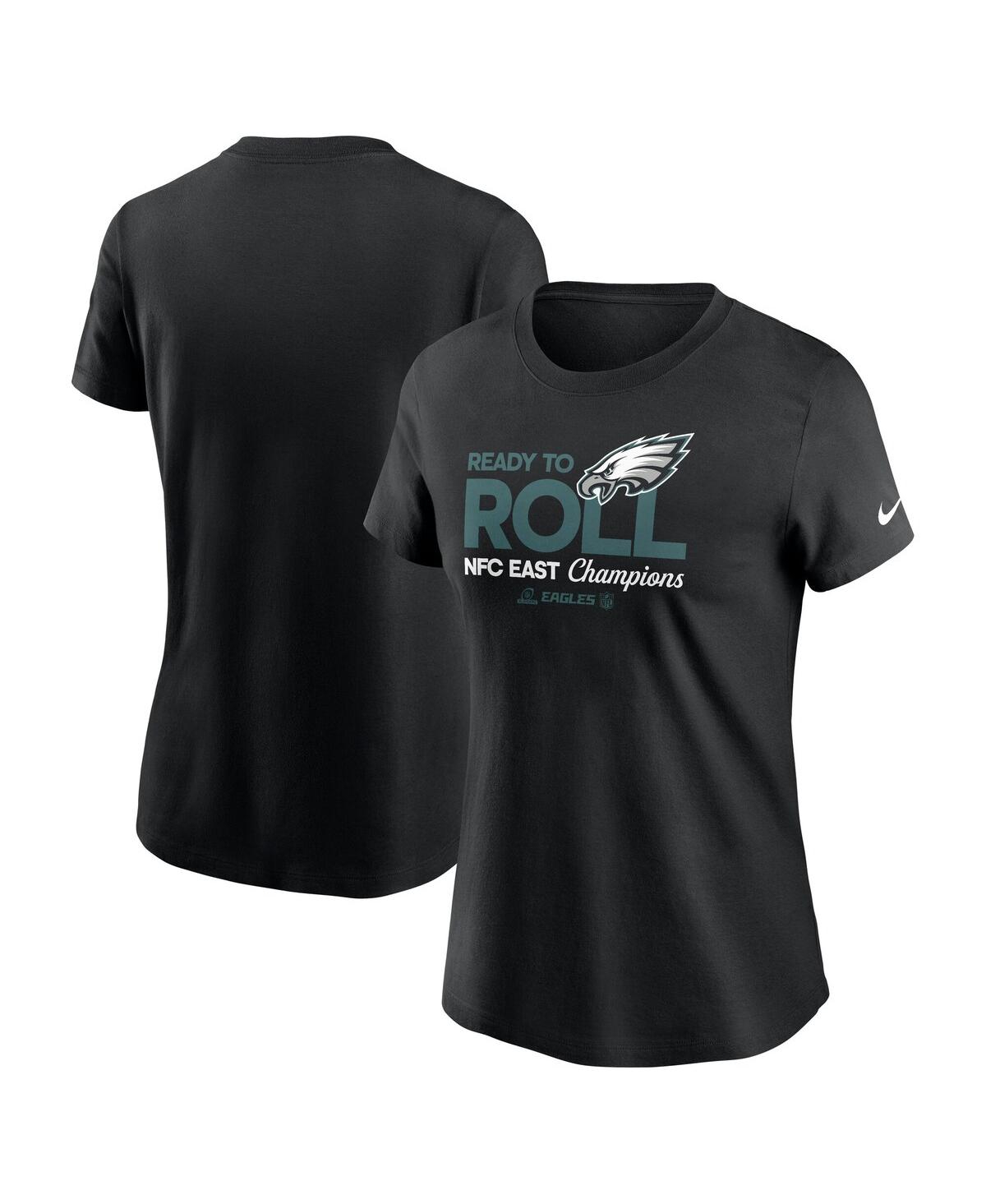 Nike Women's Black Philadelphia Eagles 2024 Nfc East Division Champions Locker Room Trophy Collection T-s In Black