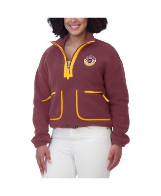 Women's Burgundy Washington Commanders Polar Fleece Half-Zip Jacket