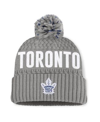 Fanatics - Women's Gray Toronto Maple Leafs Heritage Tilly Cuffed Knit Hat with Pom