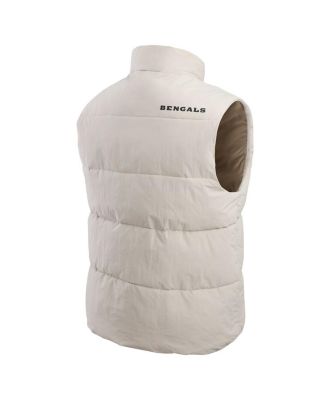 Darius Rucker Collection by Men's Cream Cincinnati Bengals Puffer Full-Snap Vest