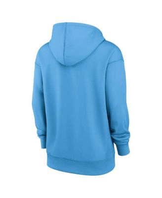 Women's Powder Blue Milwaukee Brewers Authentic Collection City Connect Performance Pullover Hoodie