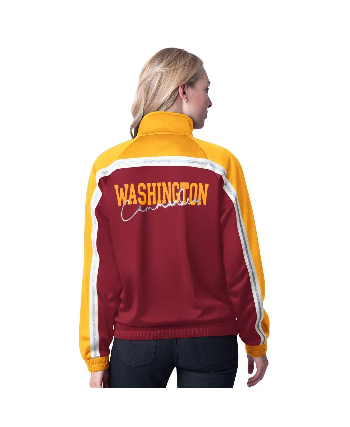 Shop G-iii 4her By Carl Banks Women's Burgundy Washington Commanders Post Game Full-zip Track Jacket