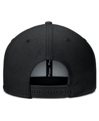 Men's Black Detroit Red Wings Fundamental Gino Stack Snapback Hat