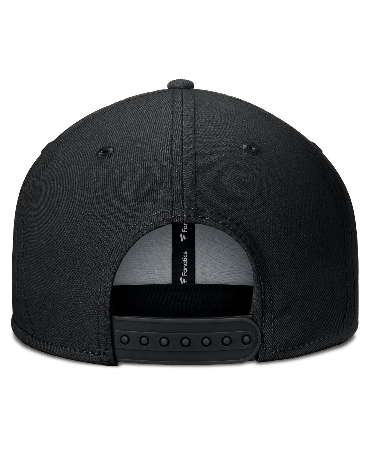 Fanatics Men's Black Detroit Red Wings Fundamental Gino Stack Snapback Hat In Black