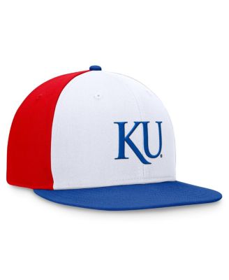 Men's White/Royal Kansas Jayhawks Tri-Tone Heritage Collector Fitted Hat