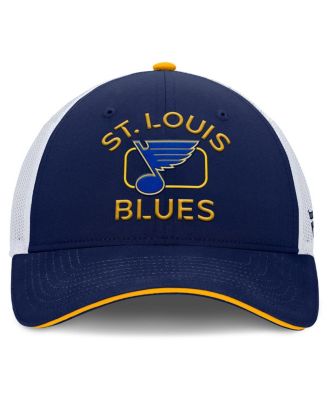 Men's Navy/White St. Louis Blues Authentic Pro Rink Trucker Hat