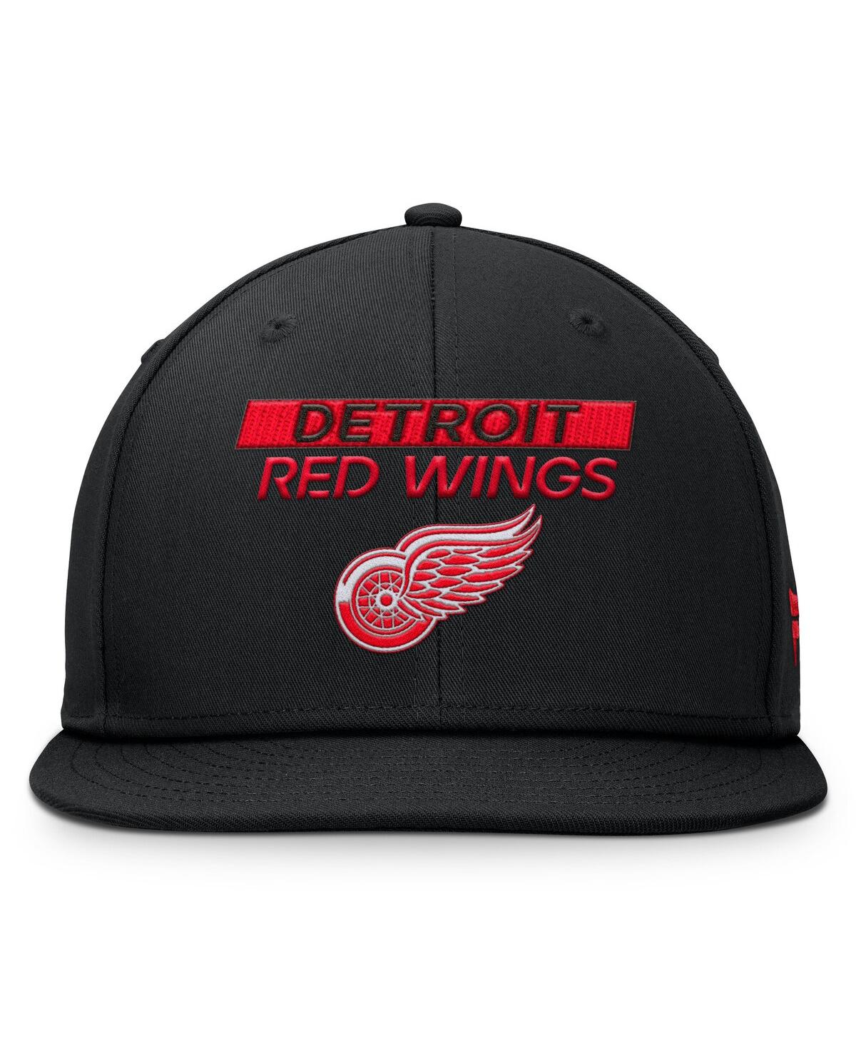 Fanatics Men's Black Detroit Red Wings Authentic Pro Prime Snapback Hat In Black