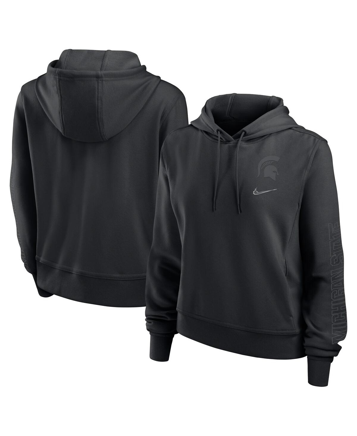 Nike Women's Black Michigan State Spartans One Pullover Hoodie In Black
