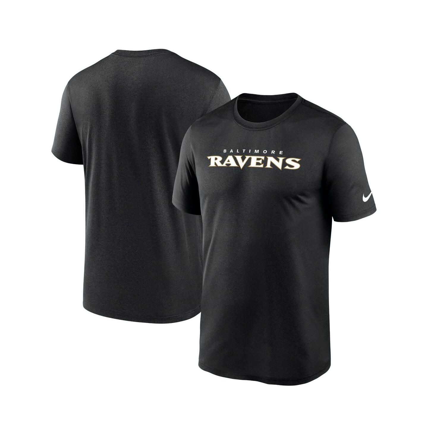 Мужская футболка Nike Black Baltimore Ravens Primetime Legend Wordmark Performance — фото 1