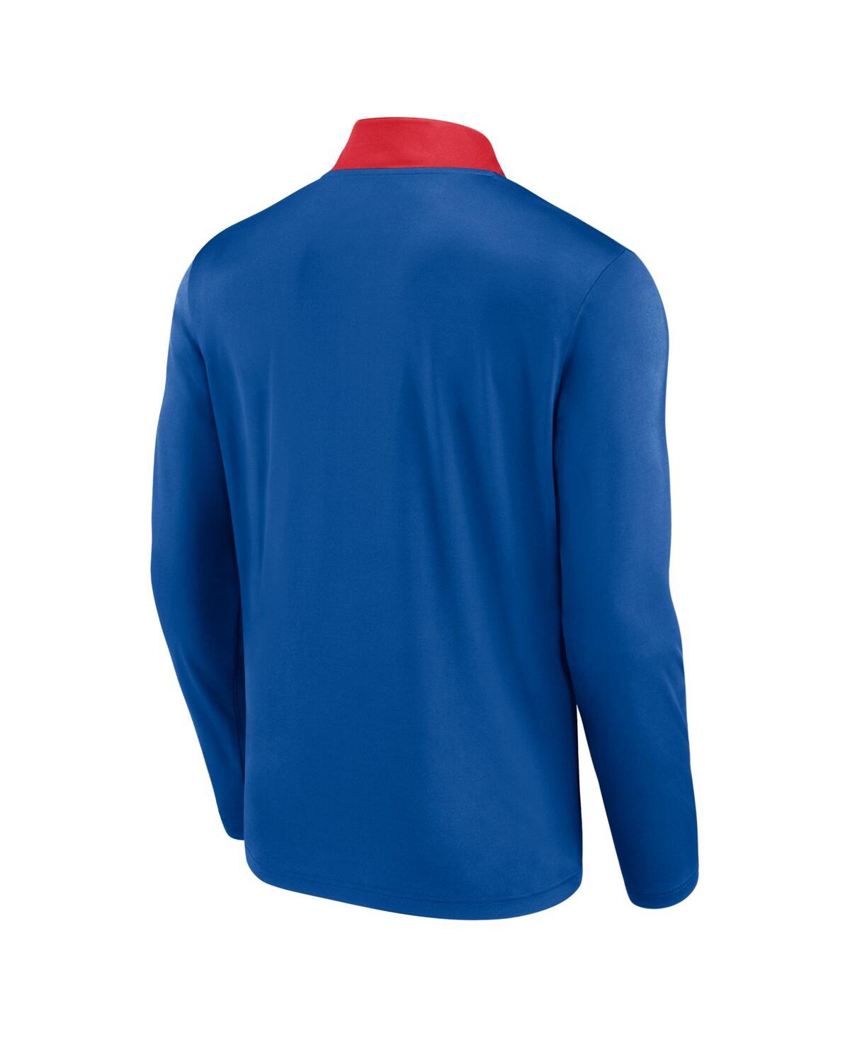 FANATICS MEN'S ROYAL TEXAS RANGERS UNSTOPPABLE QUARTER-ZIP TOP