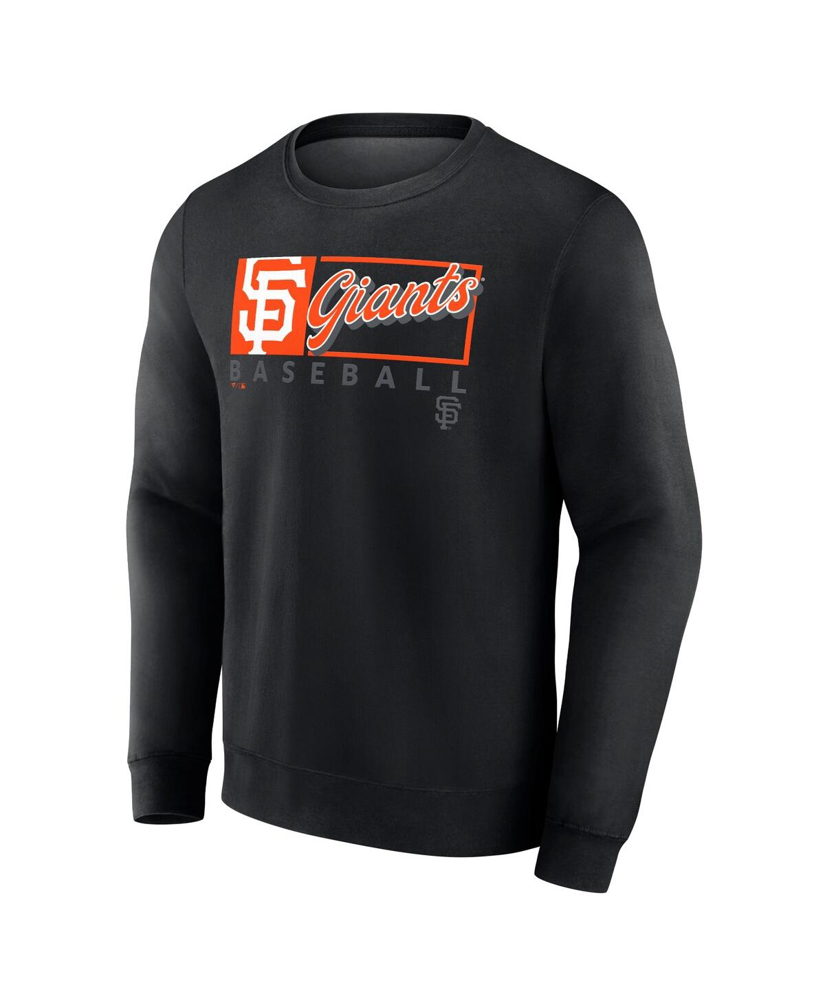 Fanatics Men's Black San Francisco Giants Focus Fleece Pullover Sweatshirt In Black