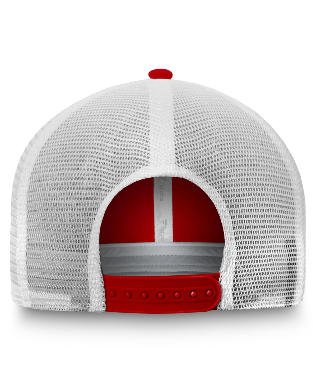 Fanatics Men's Red/white New Jersey Devils Slouch Core Primary Logo Trucker Adjustable Hat In Red,white