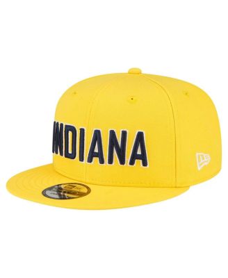 Men's Gold Indiana Pacers Jersey Hook Statement Edition 9FIFTY Snapback Hat