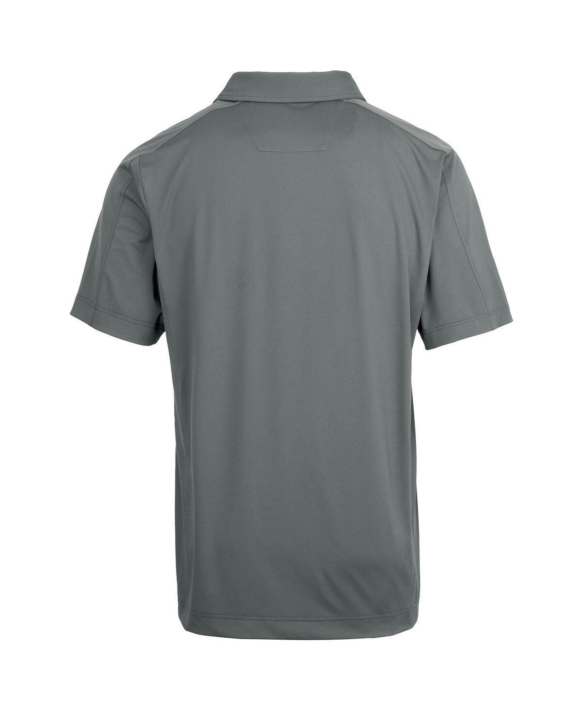 Cutter & Buck Men's Steel Detroit Lions Prospect Textured Stretch Polo In Steel
