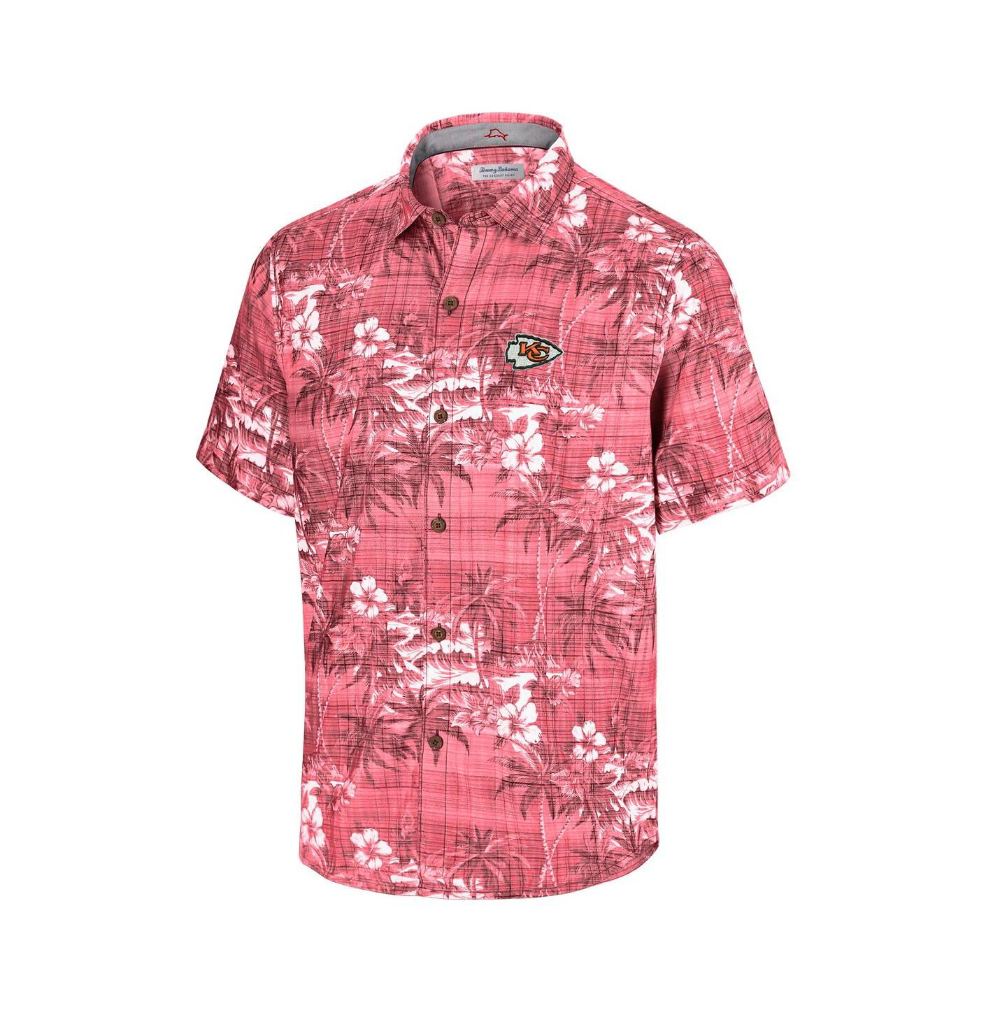 Мужская рубашка Tommy Bahama Red Kansas City Chiefs Coconut Point Isla Palmetta Camp Button-Up — фото 3
