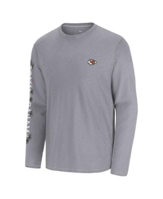 Men's Gray Kansas City Chiefs Oasis End Zone Lux Long Sleeve T-Shirt