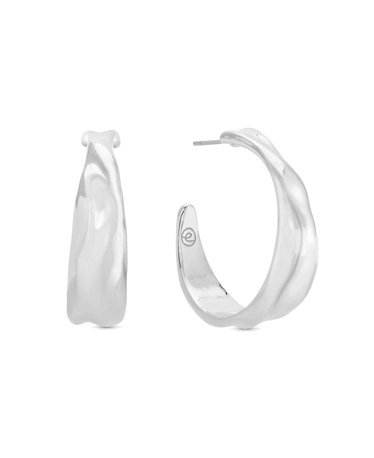 Ettika Liquid Luxe Hoop Earrings In Silver
