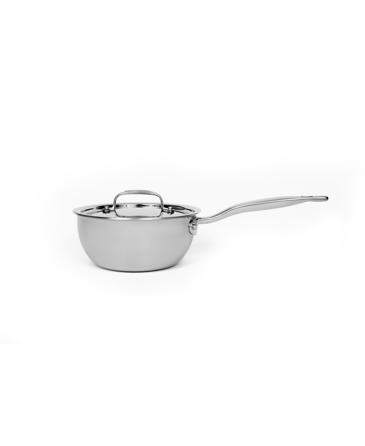 Heritage Steel Titanium Series Fully Cladded 2-quart Saucier With Lid In Stainless Steel