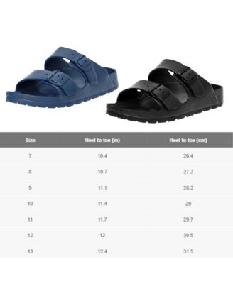 Men's Double Strap EVA Slide Sandals Sole Flat Casual Comfort Shoes