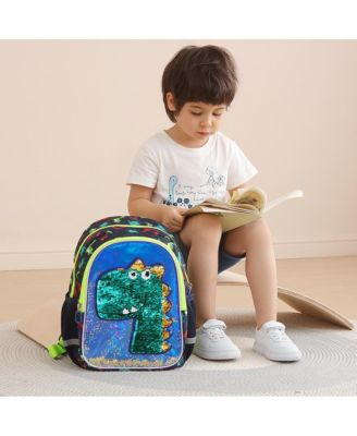 Toddler Dinosaur Backpack Reversible Sequins