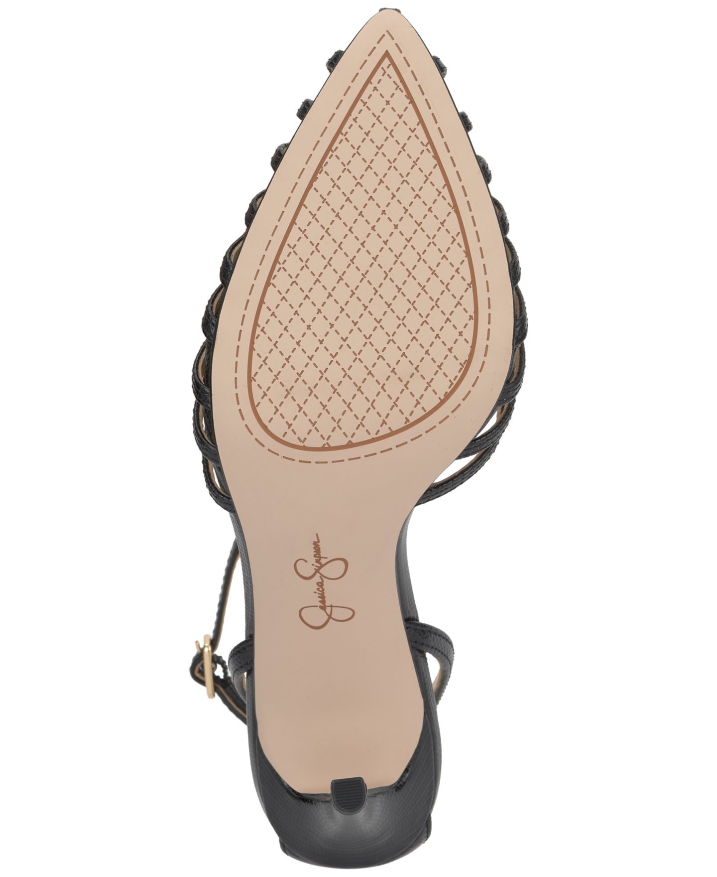 Женские туфли Jessica Simpson Paveri Huarache Strappy Stiletto Pumps, цвет: Чёрный — фото 5