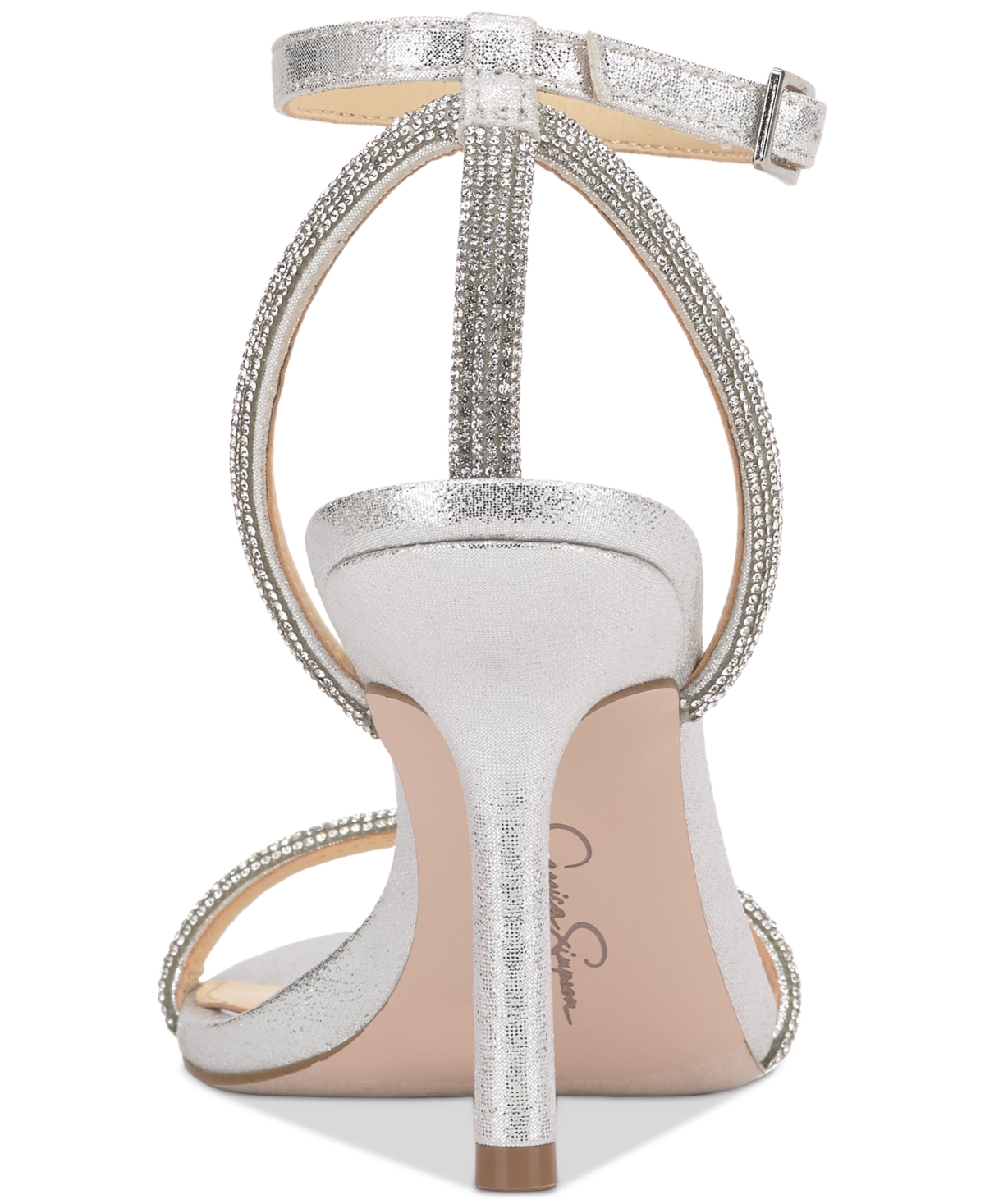 Jessica Simpson Baharia Sandal In Silver Rhinestone