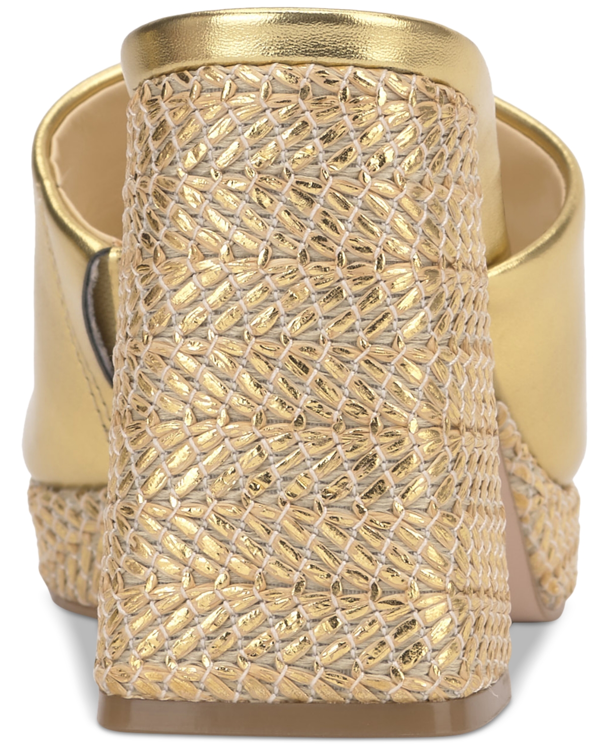 Jessica Simpson Kashet Platform Slide Sandal In Gold Smooth