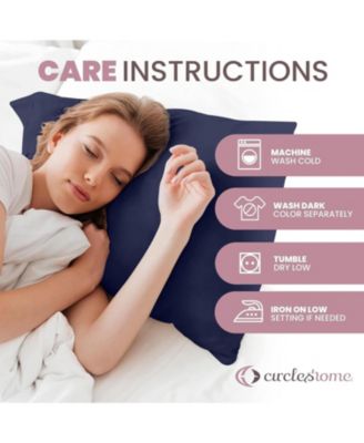 100% Cotton Standard Pillow Protector with Zipper - (4 Pack)