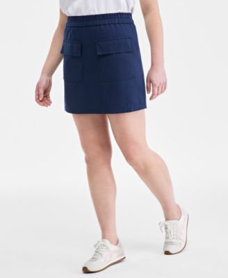 Women's Solid Linen Mini Skirt, Exclusively at Macy's 