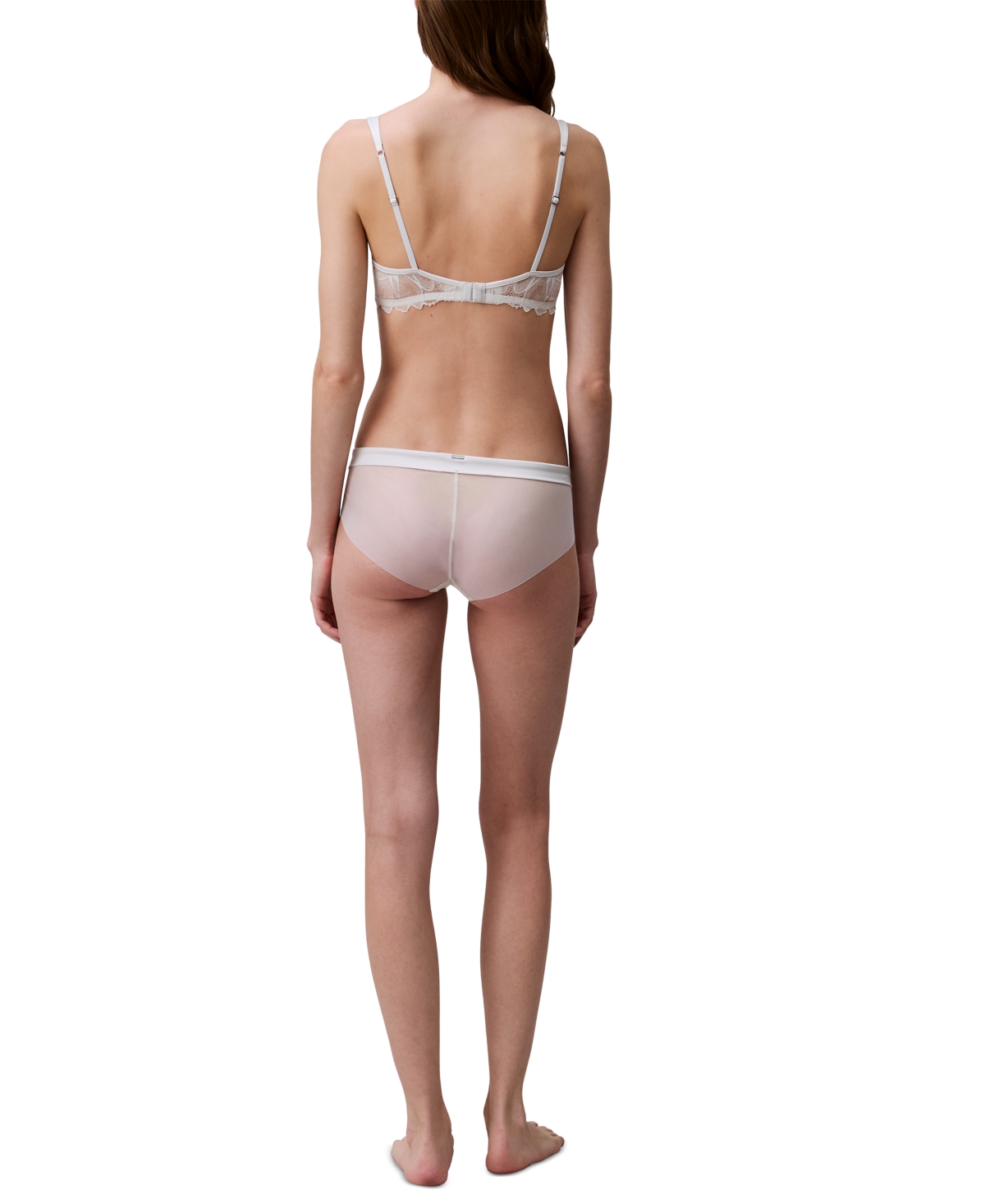 Shop Calvin Klein Women's Lace Bikini Underwear Qf8030 In Chalk