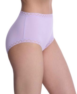 Bliss Lace-Trim High Rise Cotton Brief Underwear 755058