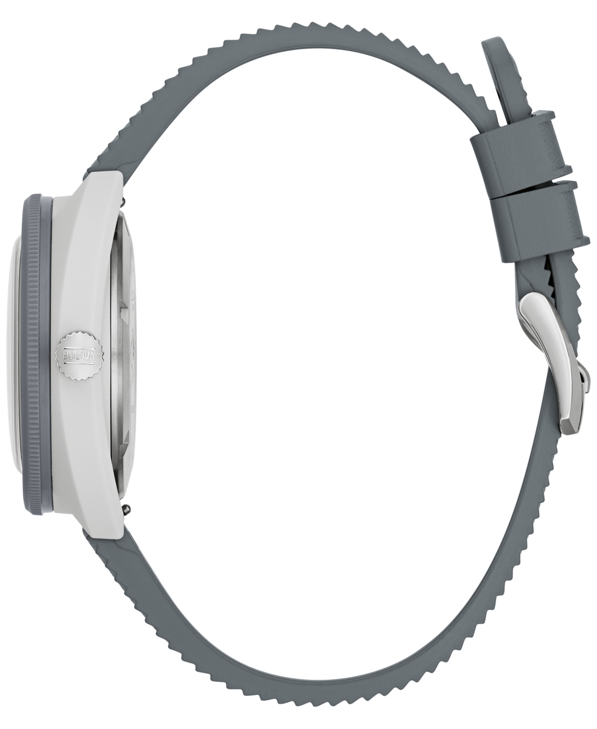 Bulova Men's Snorkel Gray Hnbr Rubber Strap Watch 41mm In Gray