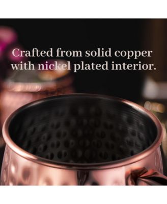 Megacasa 4 piece set of 16oz. Copper Moscow Mule Mugs