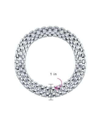 Traditional Jewelry Set Panther Link Chain Collar Necklace Gold Silver Plated 1518 Inch