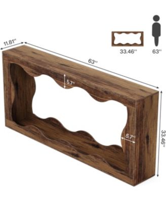 63 Inches Farmhouse Console Table with Storage, Couch Table Behind Sofa, Long Entryway Table, Sofa Console Table, Narrow Console Table, Hallway Table for entryway Living Room