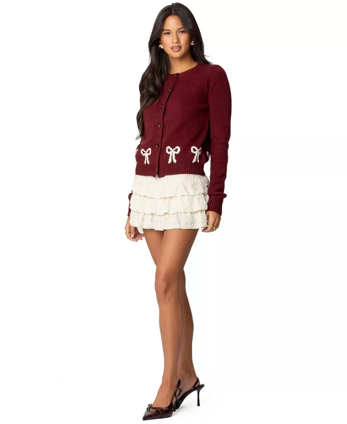 Womens Rona Bow Knit Cardigan - thumbnail 3