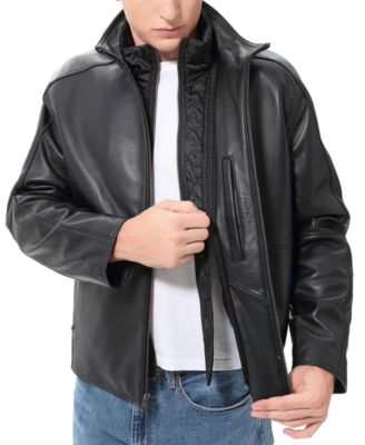 Men Blake Leather Hipster Jacket