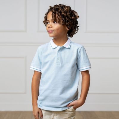 Boys Short Sleeve Knit Pique Polo Shirt